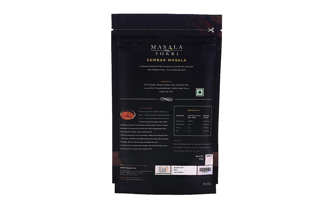 Masala Tokri Sambar Masala    Pack  125 grams